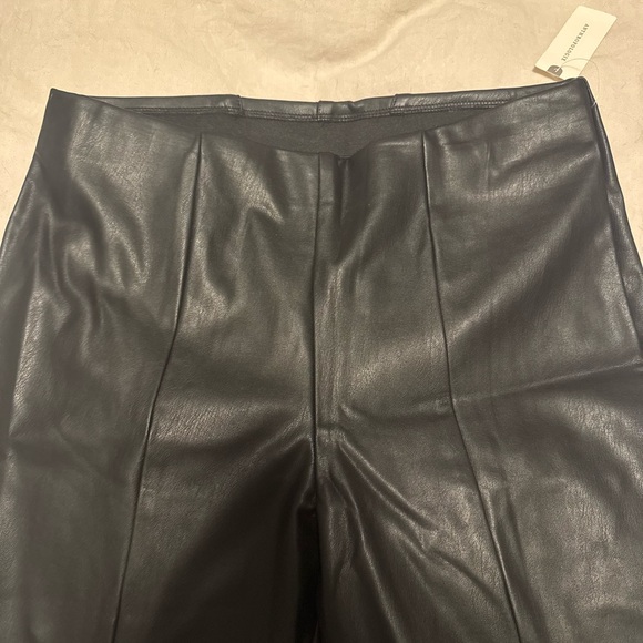 NWT Maeve by Anthropologie Split-Front Faux Black Leather Pull-on Pants Size M - Picture 8 of 13